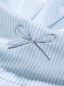 Blue-and-white striped sun hat