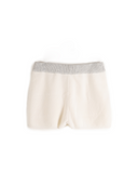 Gray-white knitted shorts