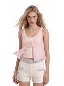 Gray-white knitted shorts