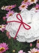 Handcrafted mohair double-layer ballet scrunchie