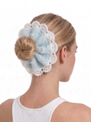 Handcrafted mohair scrunchie-turquoise