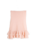 Pink mohair ruffle-trim bustier