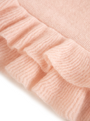 Pink mohair ruffle-trim bustier