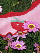 Three-strawberry triangle scarf